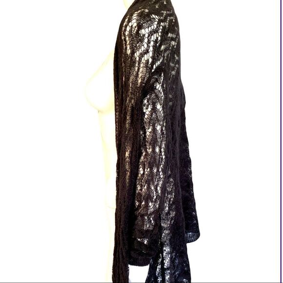 Moda International Long Black Knit Cardigan - Picture 7 of 12